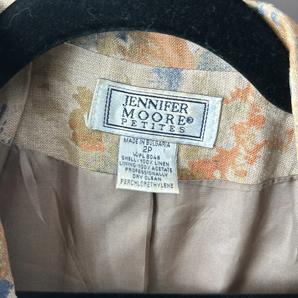 Jennifer Moore Petites size 2p 100% Linen #B16 - Picture 2 of 5